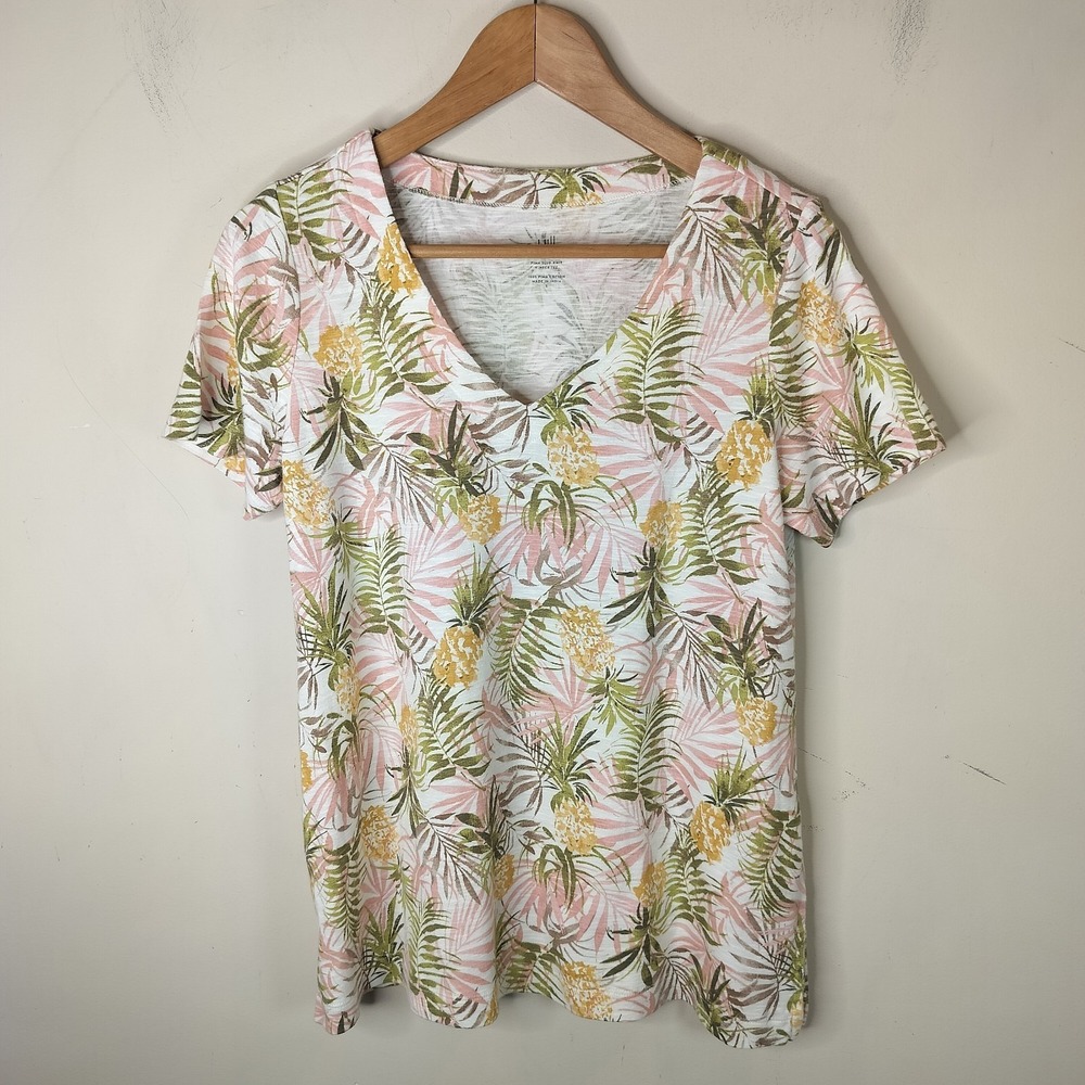 Pima Cotton Slub Knit Tee Floral Sold